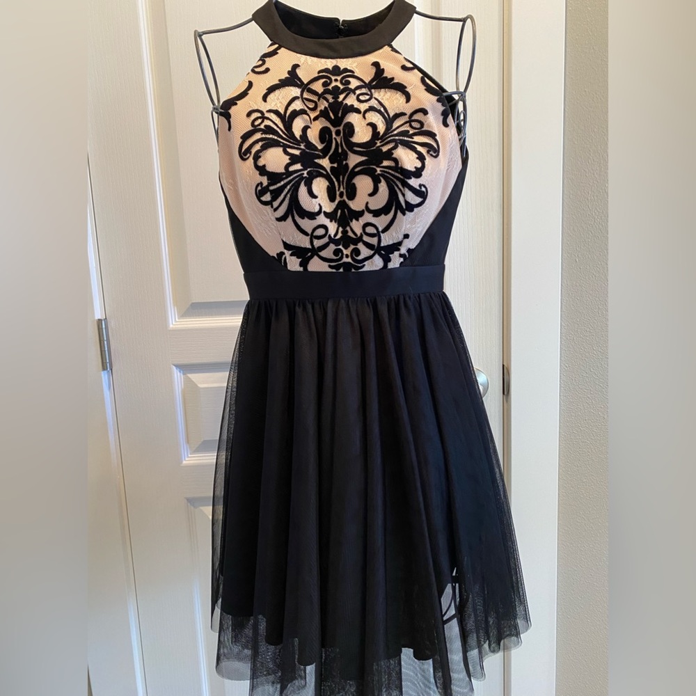 Black mini dress